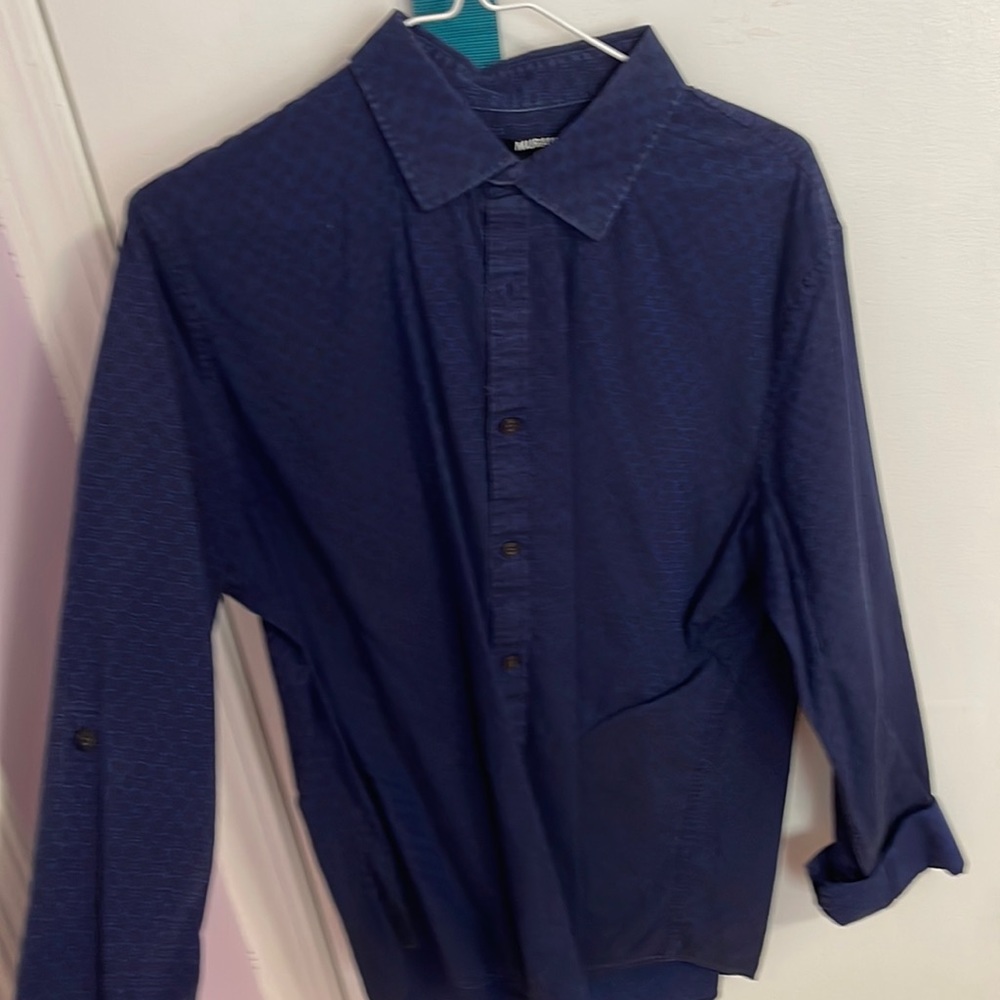 Slim Fit Black with Dark Blue square pattern Murano shirt